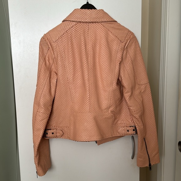 Banana Republic Heritage Collection Leather Moto (Biker) Jacket - Peachy - Small - Picture 2 of 5